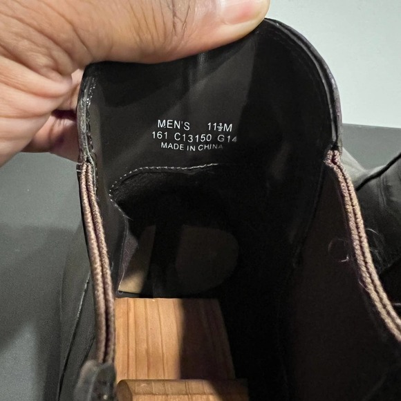 Cole Haan Mens Brown Leather Chelsea Heeled Boots Round Toe Size 11.5M - Picture 9 of 10